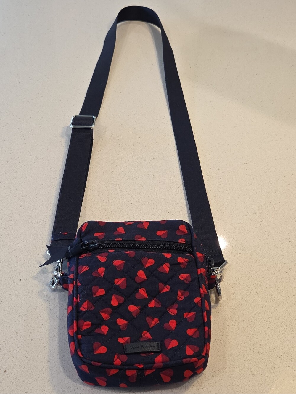 RFID Vera Bradley Small Convertible Crossbody Purse and ID Case Sweet Hearts